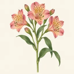 Alstroemeria (ilustración botánica)