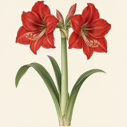 Amarilis (ilustración botánica)