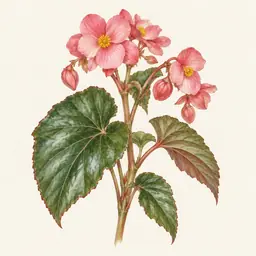 Begonia (ilustración botánica)