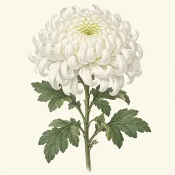 Crisantemo (ilustración botánica)