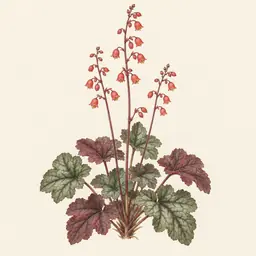 Campanilla de Coral (ilustración botánica)