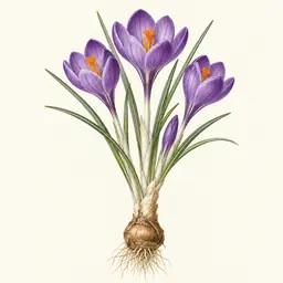 Azafrán (ilustración botánica)