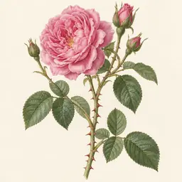Damasco Rosado (ilustración botánica)