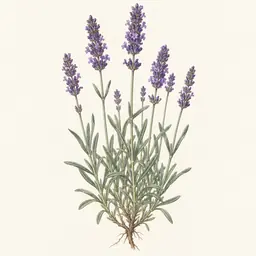 Lavanda (ilustración botánica)