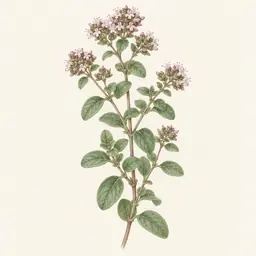 Mejorana (ilustración botánica)
