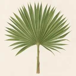 Palma (Hoja) (ilustración botánica)