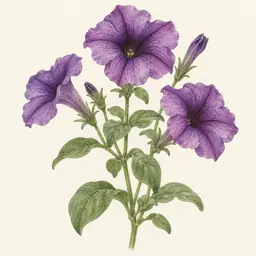 Petunia (ilustración botánica)