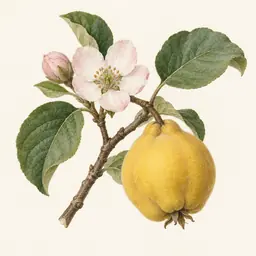 Membrillo (ilustración botánica)