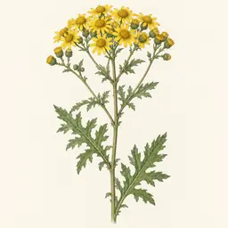 Ragwort (ilustración botánica)
