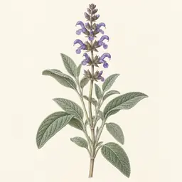 Salvia (ilustración botánica)