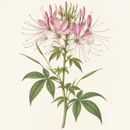 Flor Araña (ilustración botánica)