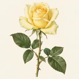 Rosa, Té (ilustración botánica)