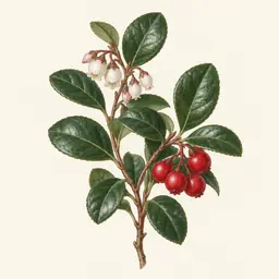 Wintergreens (ilustración botánica)