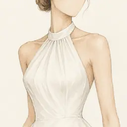 Cuello halter (ilustración)