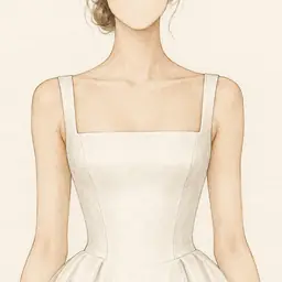 Escote cuadrado (ilustración)