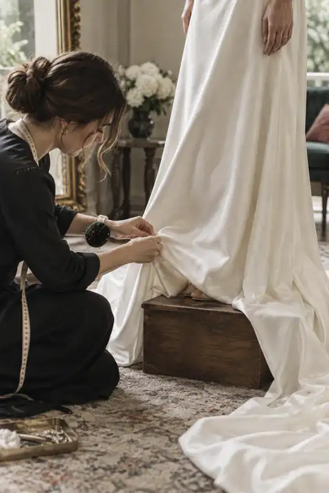 Arreglos del vestido de novia: pruebas, polisón y costos